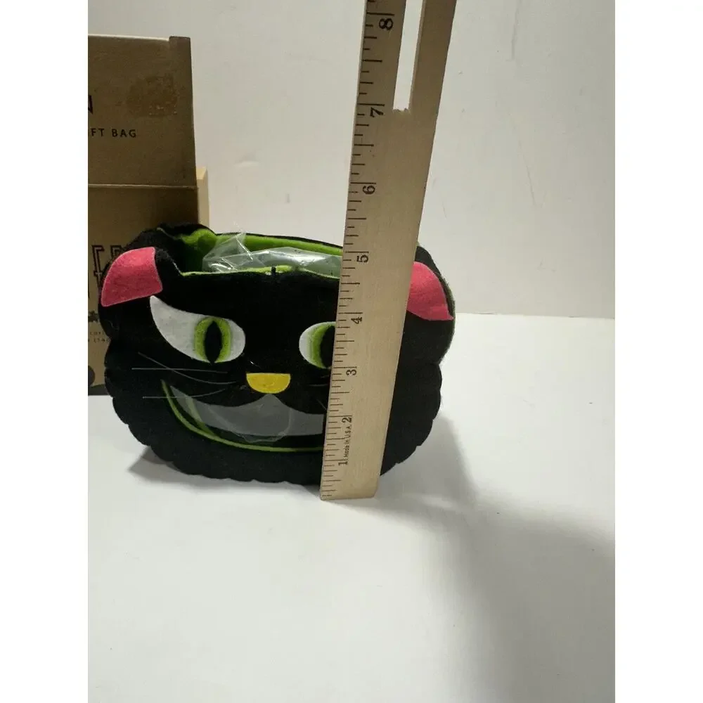 Halloween Lighted Felt‎ Black Cat gift bag NO CANDY 2007 Avon